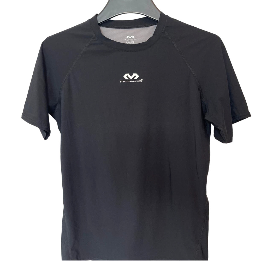 MCDAVid black activewear shirt Men Sz XL slightly used